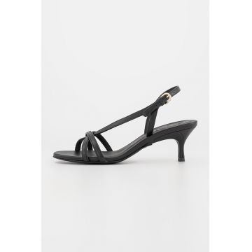 Sandale slingback de piele