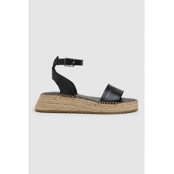 Sandale wedge de piele