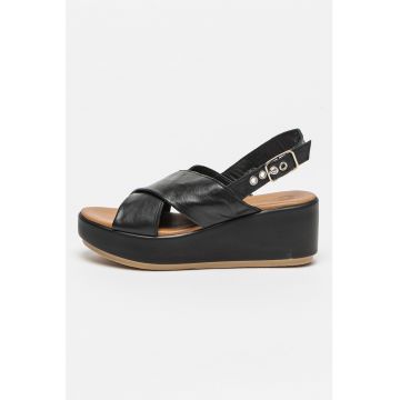 Sandale wedge de piele Johana