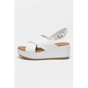 Sandale wedge de piele Johana