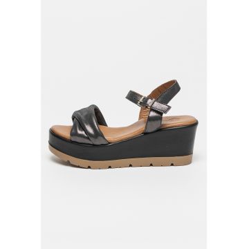 Sandale wedge de piele Marty