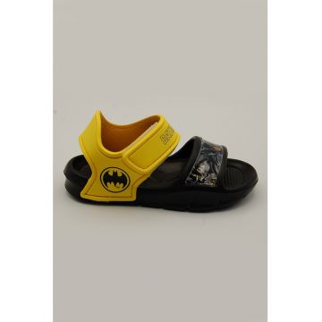 Sandale cu velcro si imprimeu Batman