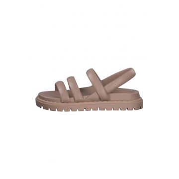 Sandale slingback de piele ecologica