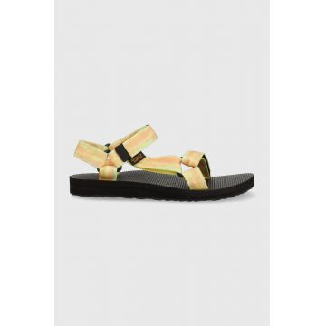 Teva sandale Original Universal Tie-Dye femei, culoarea galben, 1124231