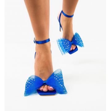 Sandale cu toc Paquita Albastre