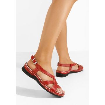 Sandale dama piele Zinga rosii