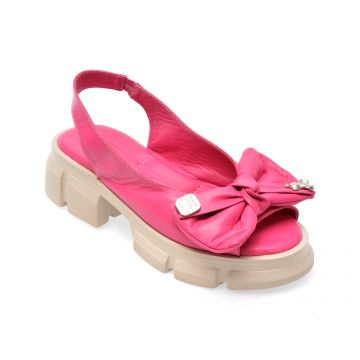 Sandale GRYXX fucsia, 088N47, din piele naturala