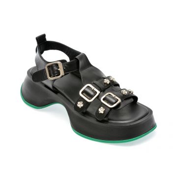 Sandale GRYXX negre, 3153880, din piele naturala