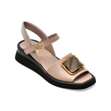 Sandale IMAGE gri, 551110, din piele naturala