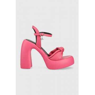 Karl Lagerfeld sandale ASTRAGON HI culoarea roz, KL33715