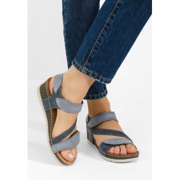 Sandale cu platforma Falia albastre