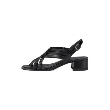 Sandale din piele ecologica cu bareta slingback