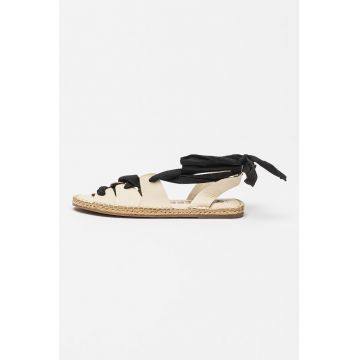 Sandale-espadrile din piele cu siret Atibaia