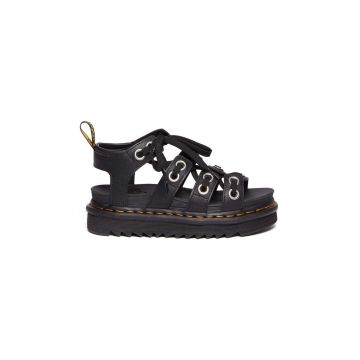 Dr. Martens sandale de piele Blaire HDW femei, culoarea negru, cu platforma, DM30701001