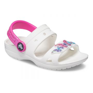 Sandale Crocs Classic Toddler Embellished Sandal Alb - White