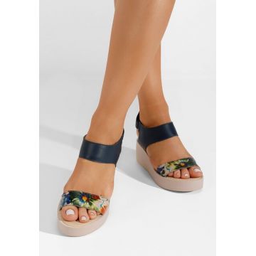 Sandale cu platforma piele Titania V8 multicolore