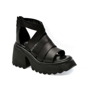 Sandale GRYXX negre, 94642, din piele naturala