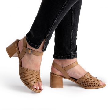 Sandale piele 648 maro Sandale piele 648 maro