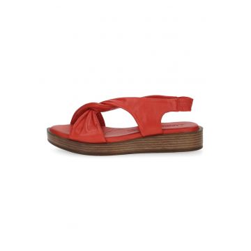 Sandale slingback de piele