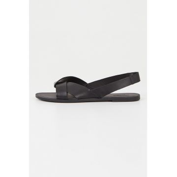 Sandale slingback de piele