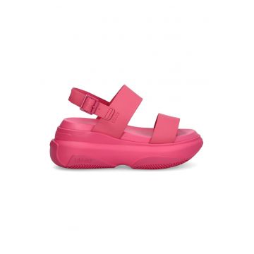 Sandale wedge de piele ecologica