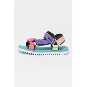 Sandale colorblock cu logo brodat Peak Web