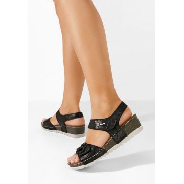 Sandale cu platforma Eliasea negre