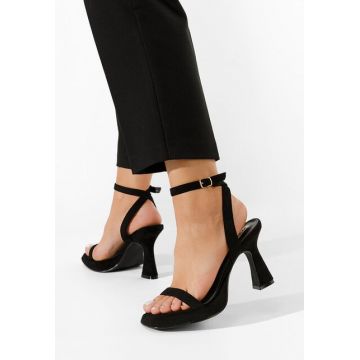 Sandale cu toc Krona negre