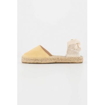 Sandale-espadrile de piele intoarsa