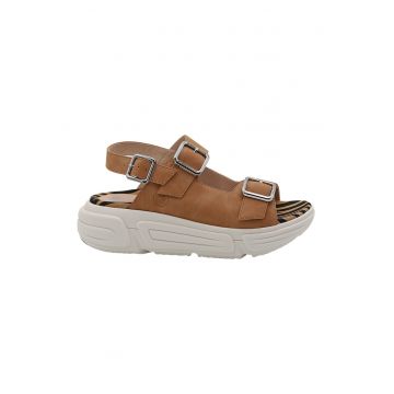 Sandale wedge de piele ecologica Mara