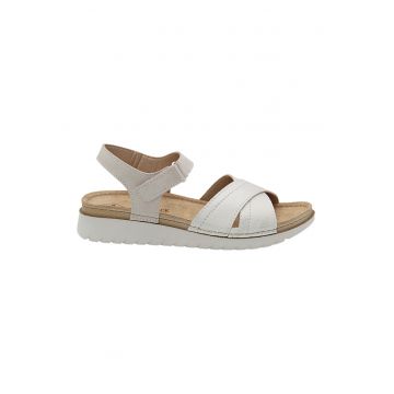 Sandale de piele ecologica cu velcro