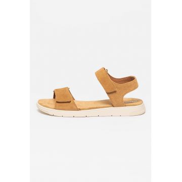 Sandale de piele intoarsa cu inchidere velcro Dandra