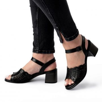 Sandale piele 648 negru Sandale piele 648 negru