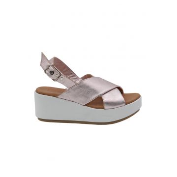 Sandale wedge de piele Johana