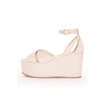 Sandale wedge de piele Julia