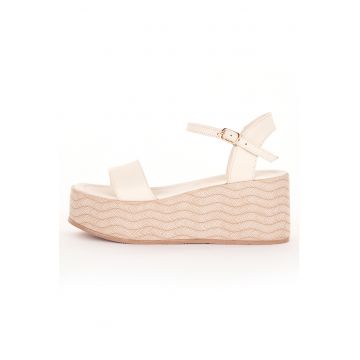 Sandale wedge de piele Luana