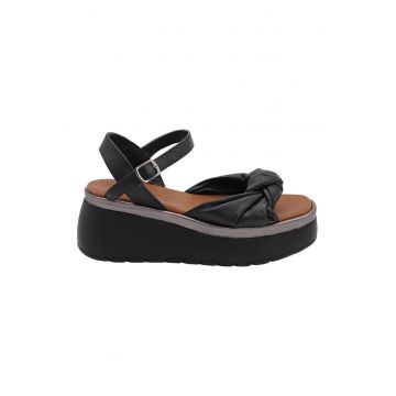 Sandale wedge de piele Rania