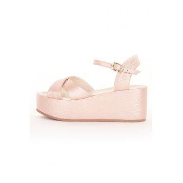 Sandale wedge de piele Tessa