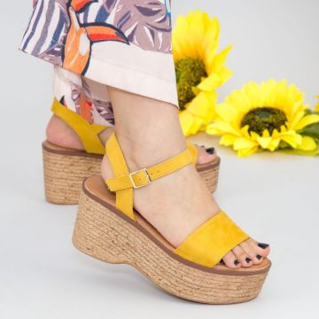 Sandale Dama cu Platforma FS15 Yellow | Mei