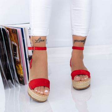 Sandale Dama cu Platforma FS29 Rosu | Mei