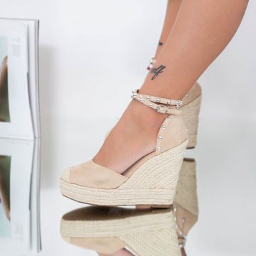 Sandale Dama cu Platforma FS36 Bej | Mei