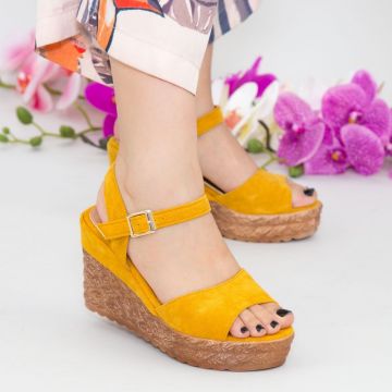 Sandale Dama cu Platforma GY8 Yellow | Mei
