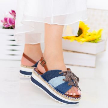 Sandale Dama cu Platforma GZXY3 Blue | Mei