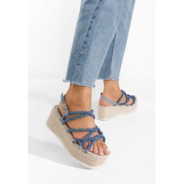 Espadrile cu platformă Apia albastre Espadrile cu platformă Apia albastre