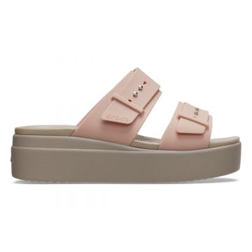 Sandale Crocs Women’s Brooklyn Low Wedge Sandal Roz - Pale Blush