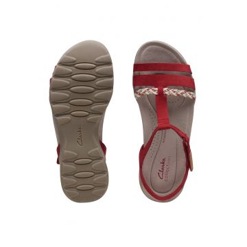 Sandale de piele nabuc cu velcro Amanda