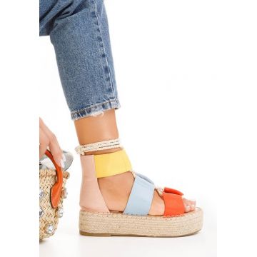 Sandale tip espadrile Heliche multicolore