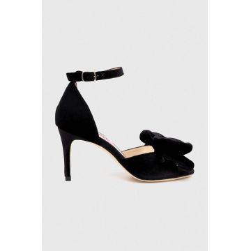Custommade sandale Marita Velvet culoarea negru, 998620031