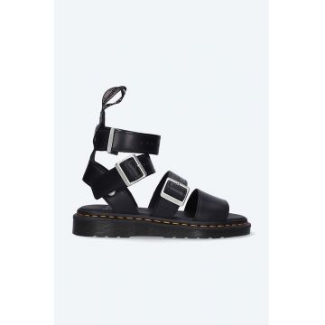 Dr. Martens sandale de piele Rick Owens x Martens Gryphon femei, culoarea negru DW21S6806-BLACK