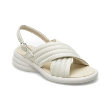 Sandale CAMPER albe, K201494, din piele naturala